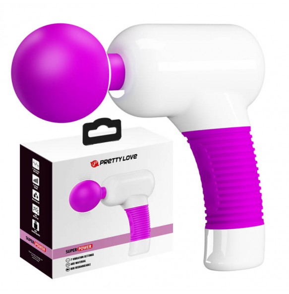 PRETTY LOVE - Super Power Massage Gun (Chargeable - Purple)